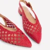 High Cut Flat Point Red Weave High Cut Flat Point Red Weave