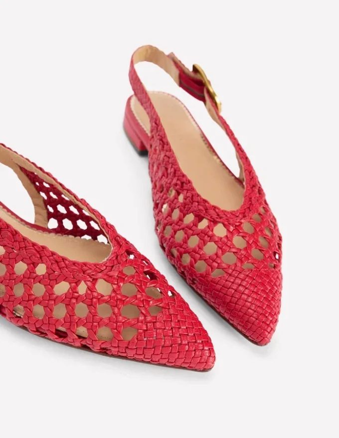 High Cut Flat Point Red Weave High Cut Flat Point Red Weave