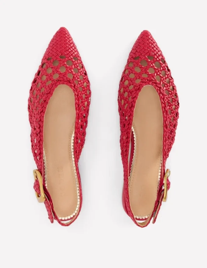 High Cut Flat Point Red Weave High Cut Flat Point Red Weave