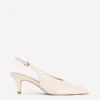 High Cut Slingback Court Ecru High Cut Slingback Court Ecru
