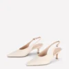 High Cut Slingback Court Ecru High Cut Slingback Court Ecru