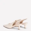 High Cut Slingback Court Ecru High Cut Slingback Court Ecru