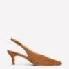 High Cut Slingback Court Tan High Cut Slingback Court Tan