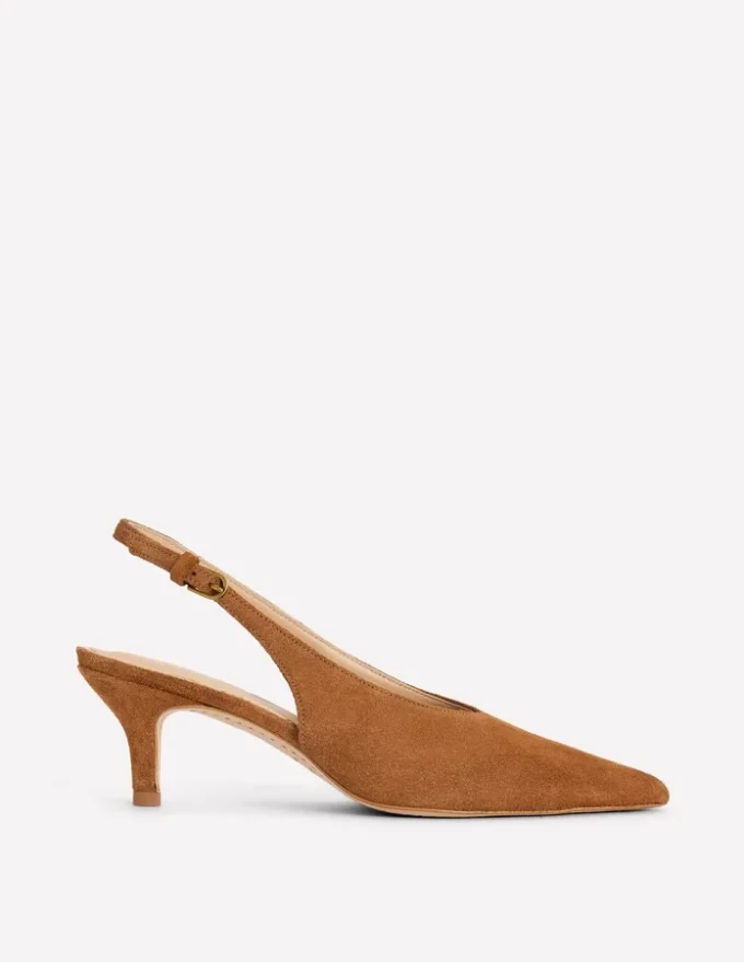 High Cut Slingback Court Tan High Cut Slingback Court Tan