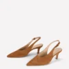 High Cut Slingback Court Tan High Cut Slingback Court Tan