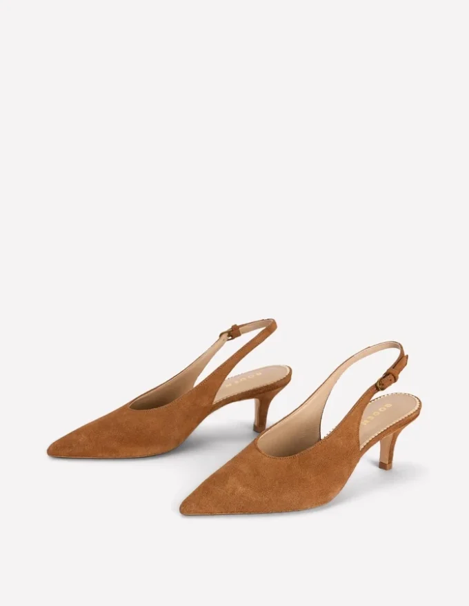 High Cut Slingback Court Tan High Cut Slingback Court Tan