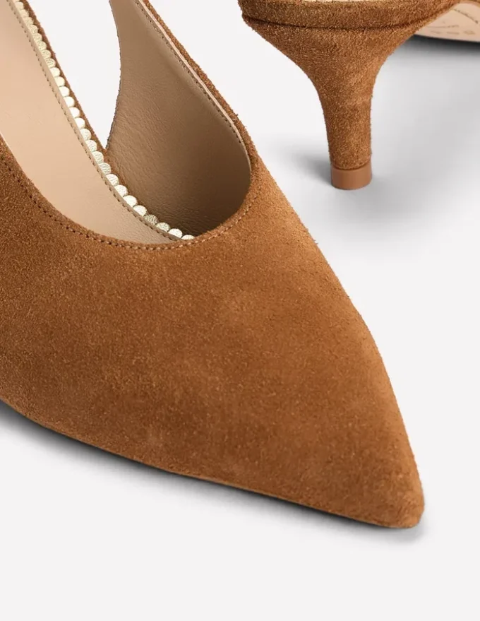 High Cut Slingback Court Tan High Cut Slingback Court Tan