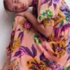 High Neck Blouson Sleeve Dress Multi Opulent Blossom High Neck Blouson Sleeve Dress Multi Opulent Blossom