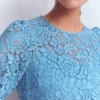 High Neck Lace Dress Blue High Neck Lace Dress Blue