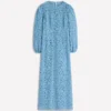 High Neck Lace Dress Blue High Neck Lace Dress Blue