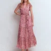 High Neck Sleeveless Dress Multi Leopard Flow High Neck Sleeveless Dress Multi Leopard Flow