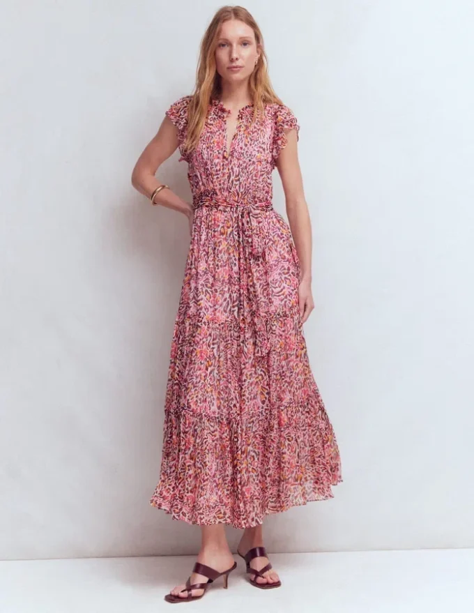 High Neck Sleeveless Dress Multi Leopard Flow High Neck Sleeveless Dress Multi Leopard Flow