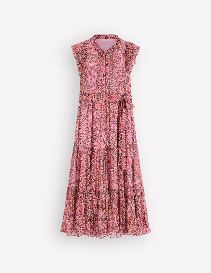 High Neck Sleeveless Dress Multi Leopard Flow High Neck Sleeveless Dress Multi Leopard Flow