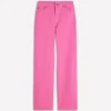 High Rise Column Leg Jeans Bright Pink High Rise Column Leg Jeans Bright Pink