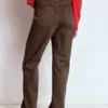 High Rise Column Leg Jeans Chocolate Brown High Rise Column Leg Jeans Chocolate Brown