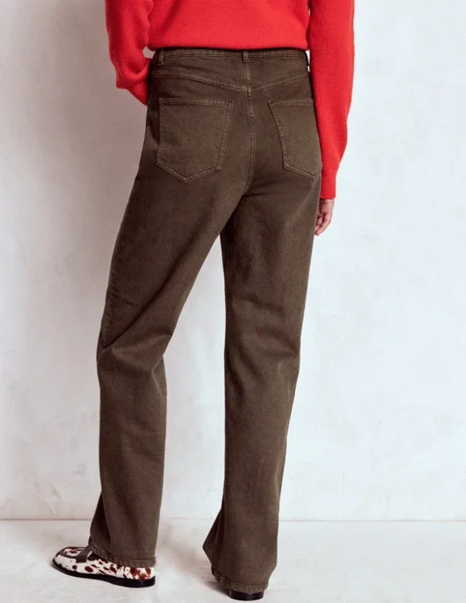 High Rise Column Leg Jeans Chocolate Brown High Rise Column Leg Jeans Chocolate Brown