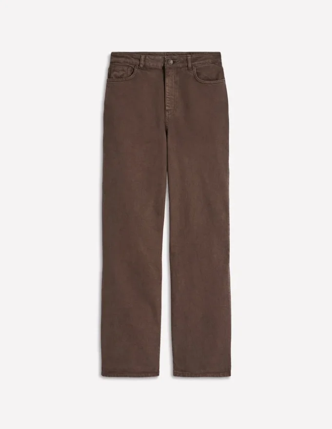 High Rise Column Leg Jeans Chocolate Brown High Rise Column Leg Jeans Chocolate Brown