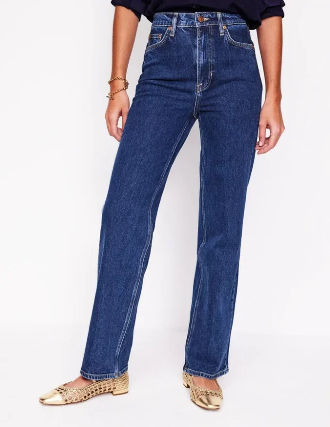 High Rise Column Leg Jeans Dark Vintage High Rise Column Leg Jeans Dark Vintage