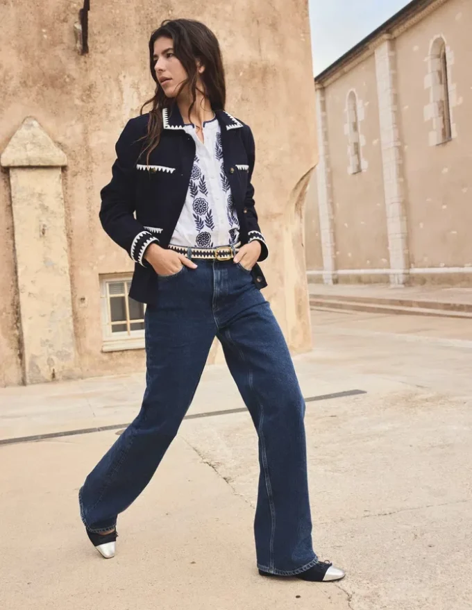 High Rise Column Leg Jeans Dark Vintage High Rise Column Leg Jeans Dark Vintage