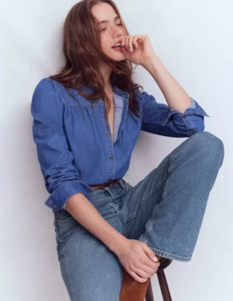 High Rise Column Leg Jeans Mid Vintage