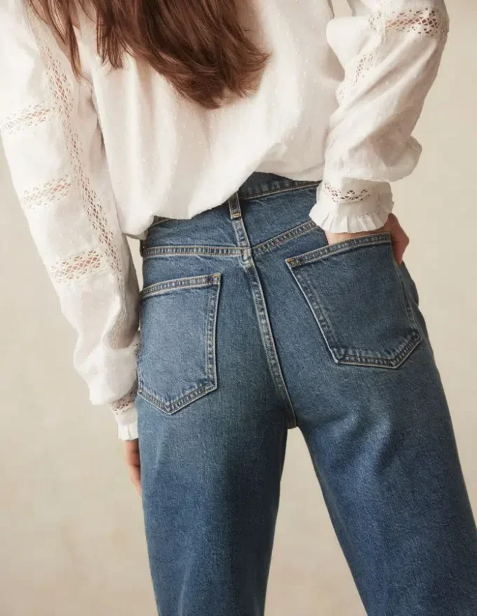 High Rise Column Leg Jeans Mid Vintage High Rise Column Leg Jeans Mid Vintage