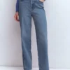 High Rise Column Leg Jeans Mid Vintage High Rise Column Leg Jeans Mid Vintage