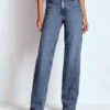 High Rise Column Leg Jeans Mid Vintage High Rise Column Leg Jeans Mid Vintage