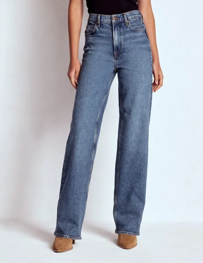 High Rise Column Leg Jeans Mid Vintage High Rise Column Leg Jeans Mid Vintage