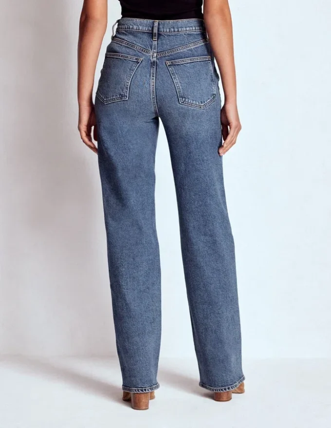 High Rise Column Leg Jeans Mid Vintage High Rise Column Leg Jeans Mid Vintage