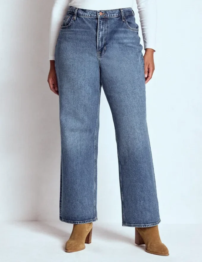 High Rise Column Leg Jeans Mid Vintage High Rise Column Leg Jeans Mid Vintage
