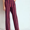 High Rise Column Leg Jeans Red and Navy Stripe High Rise Column Leg Jeans Red and Navy Stripe