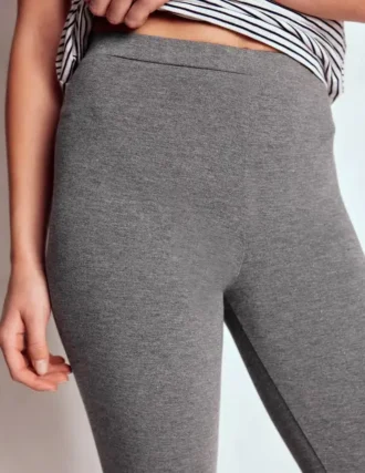 High Rise Jersey Leggings Charcoal Marl