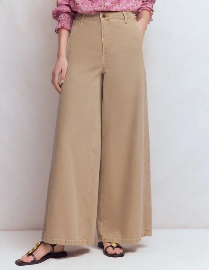High Rise Palazzo Jeans Cappuccino High Rise Palazzo Jeans Cappuccino