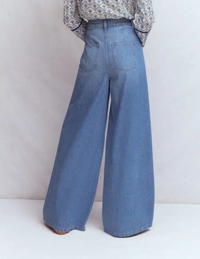 High Rise Palazzo Jeans Light Wash High Rise Palazzo Jeans Light Wash