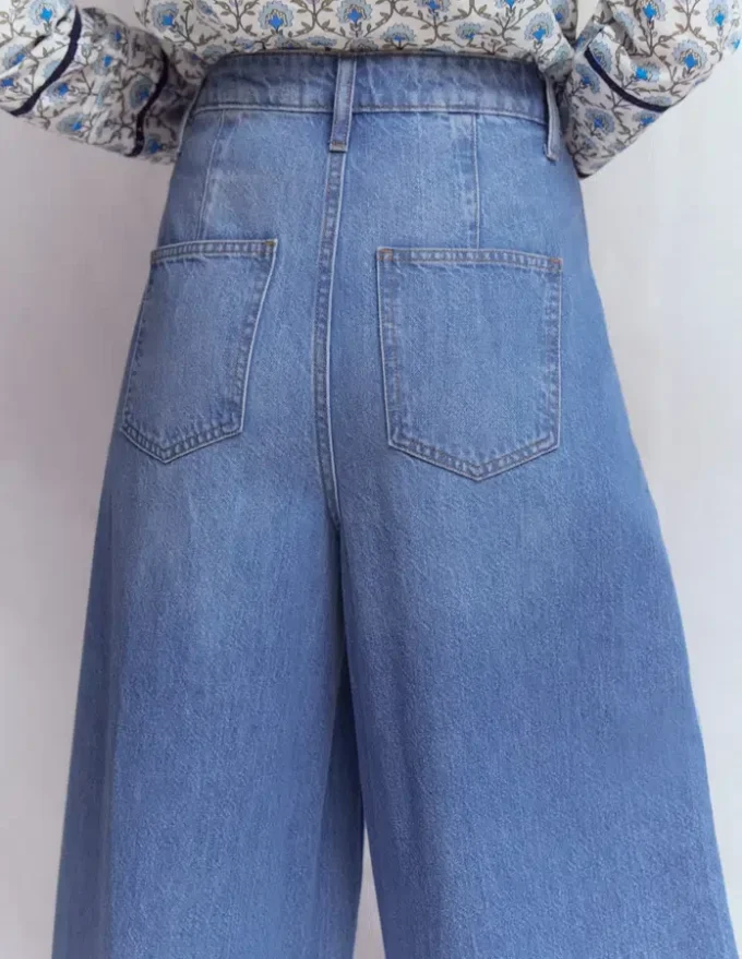 High Rise Palazzo Jeans Light Wash High Rise Palazzo Jeans Light Wash