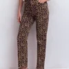 High Rise Straight Jeans Animal Print High Rise Straight Jeans Animal Print