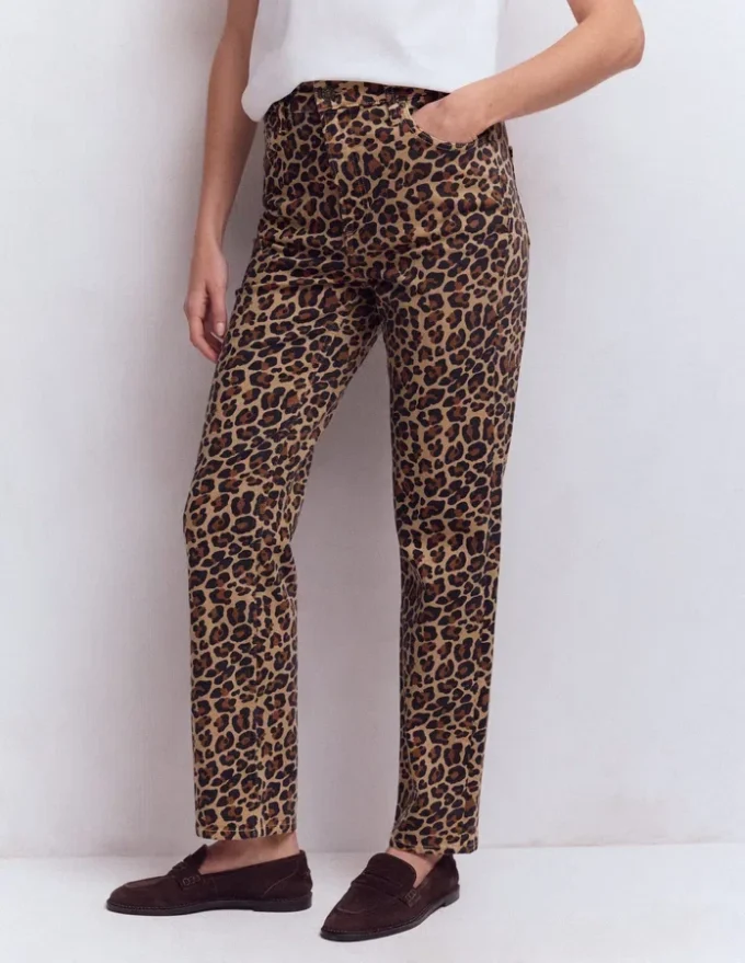 High Rise Straight Jeans Animal Print High Rise Straight Jeans Animal Print