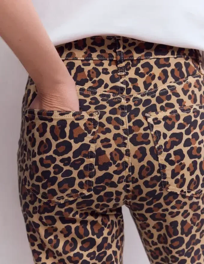 High Rise Straight Jeans Animal Print High Rise Straight Jeans Animal Print