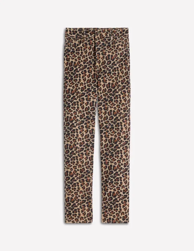 High Rise Straight Jeans Animal Print High Rise Straight Jeans Animal Print