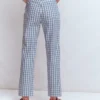 High Rise Straight Jeans Blue Gingham High Rise Straight Jeans Blue Gingham