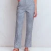 High Rise Straight Jeans Blue Gingham High Rise Straight Jeans Blue Gingham
