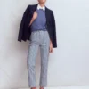 High Rise Straight Jeans Blue Gingham High Rise Straight Jeans Blue Gingham