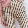 High Rise Straight Jeans Brown Ecru Stripe High Rise Straight Jeans Brown Ecru Stripe