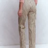 High Rise Straight Jeans Brown Ecru Stripe High Rise Straight Jeans Brown Ecru Stripe