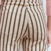 High Rise Straight Jeans Brown Ecru Stripe High Rise Straight Jeans Brown Ecru Stripe