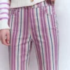 High Rise Straight Jeans Pink, Blue & Ivory Stripe High Rise Straight Jeans Pink, Blue & Ivory Stripe