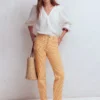 High Rise Straight Jeans Yellow Stripe High Rise Straight Jeans Yellow Stripe