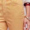 High Rise Straight Jeans Yellow Stripe High Rise Straight Jeans Yellow Stripe