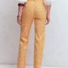 High Rise Straight Jeans Yellow Stripe High Rise Straight Jeans Yellow Stripe