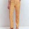 High Rise Straight Jeans Yellow Stripe High Rise Straight Jeans Yellow Stripe